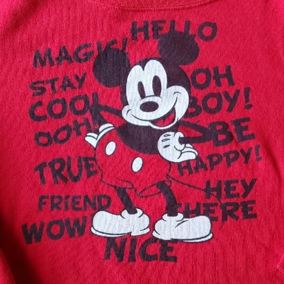 Disney Red and Black Mickey Mouse Crop Top - Picture 5 of 6